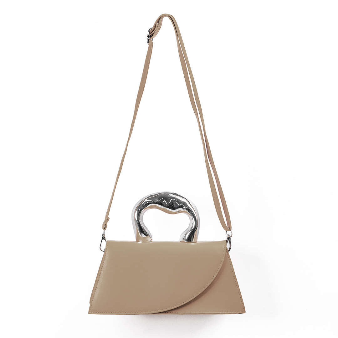 Mini borsa con manico lucido