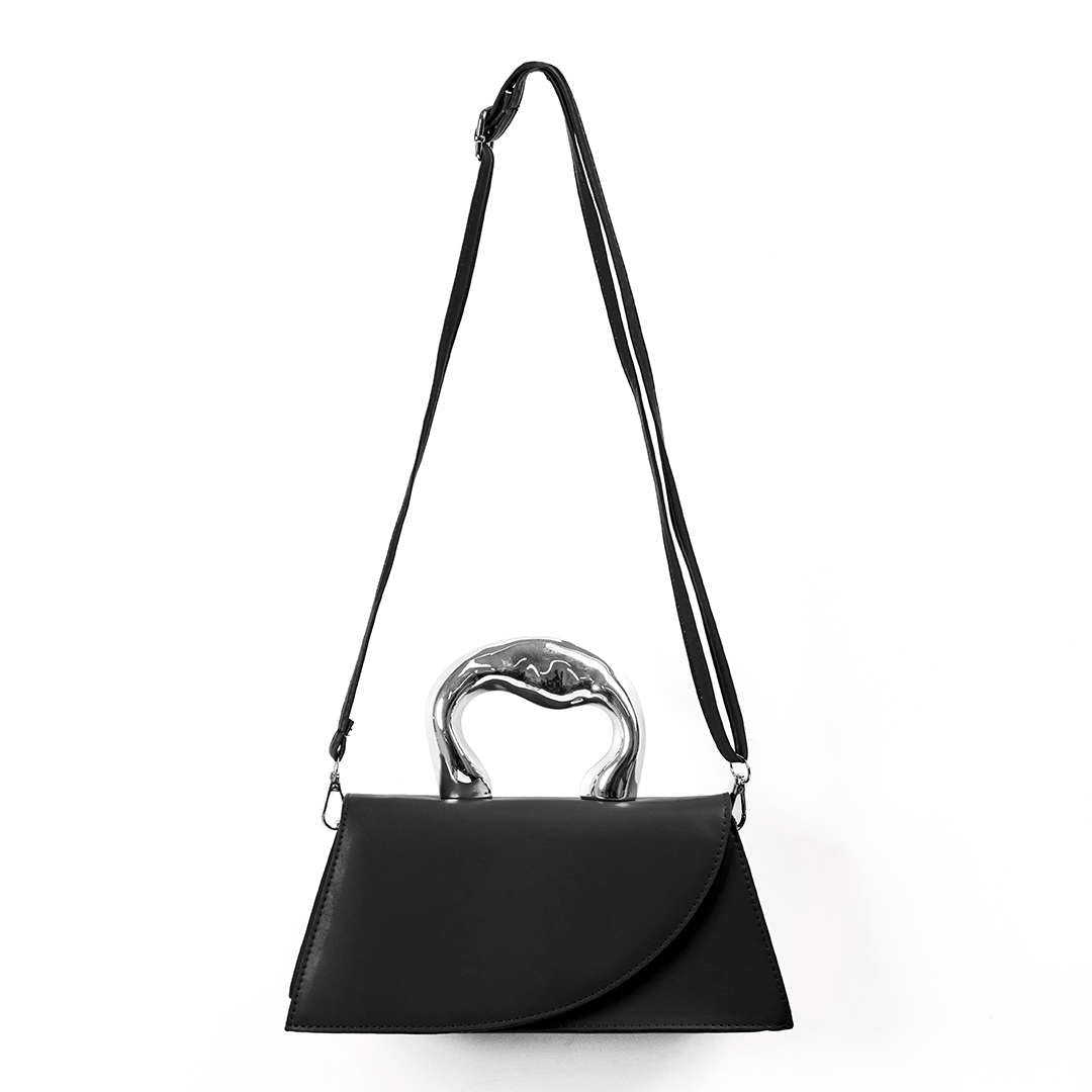 Mini borsa con manico lucido