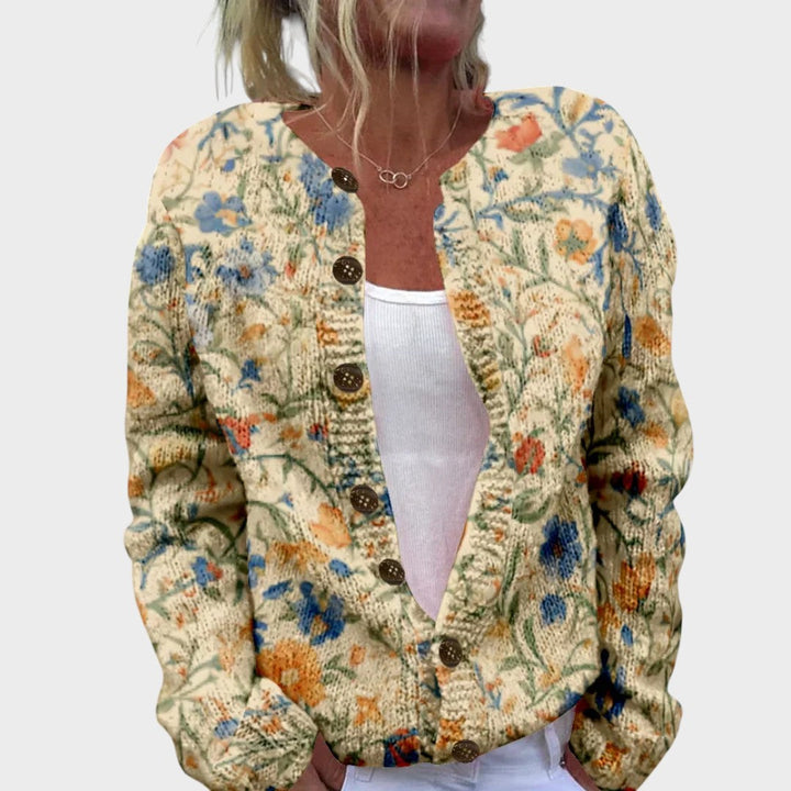 Ginevra | Cardigan floreale autunnale