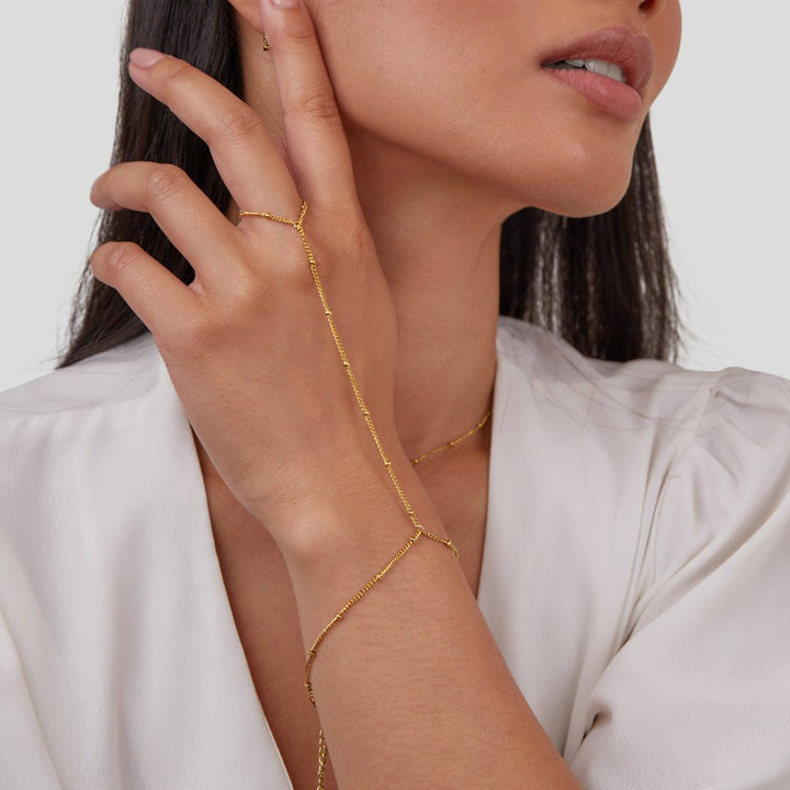 Bracciale a catena dorato