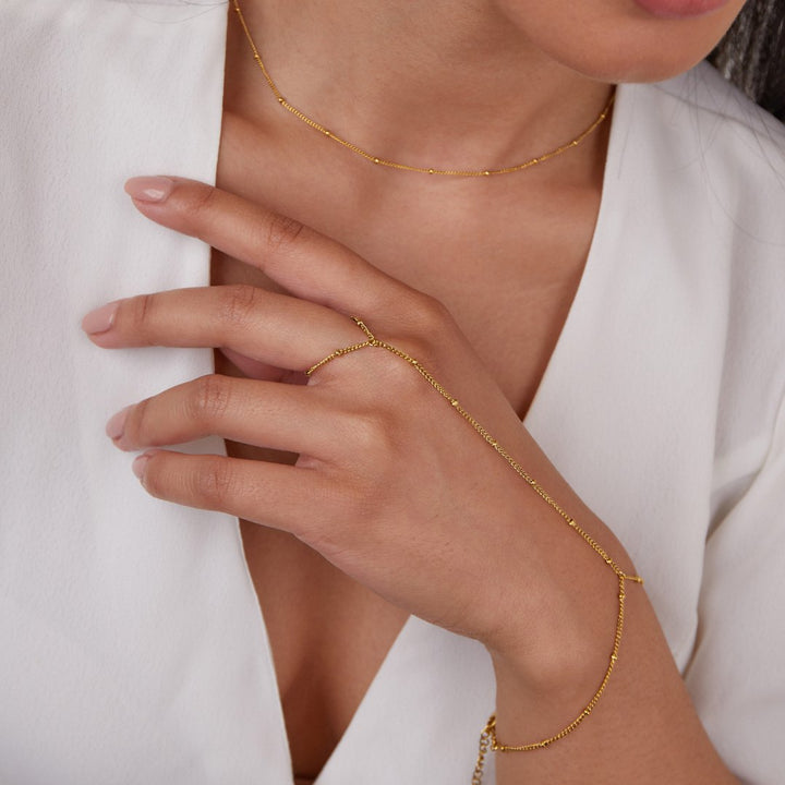 Bracciale a catena dorato