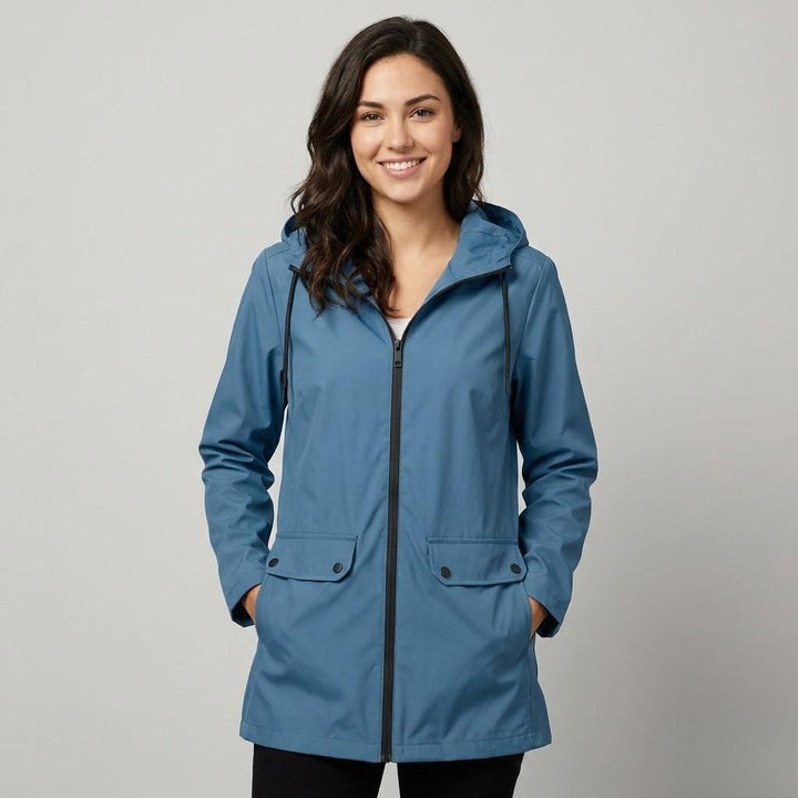 Parka leggera con taglio dritto e cappuccio