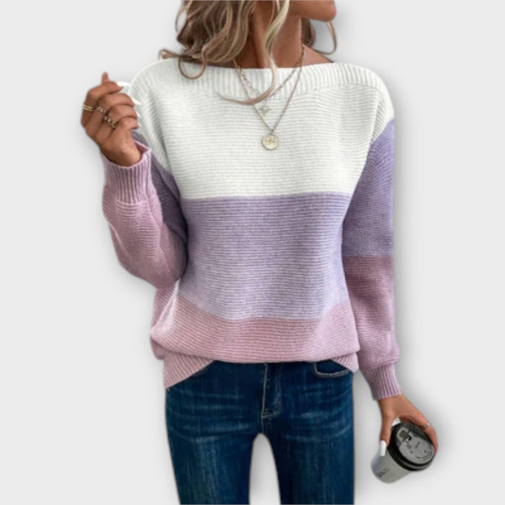 Clara | Maglione patchwork elegante