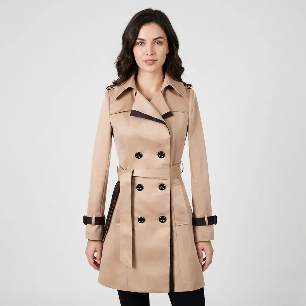 Cappotto strutturato in cotone con vestibilità aderente
