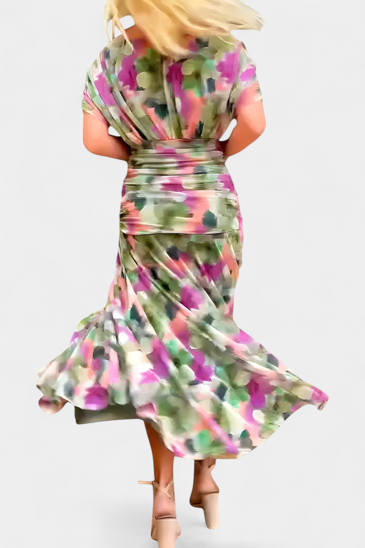 Magda | Vestito lungo floreale