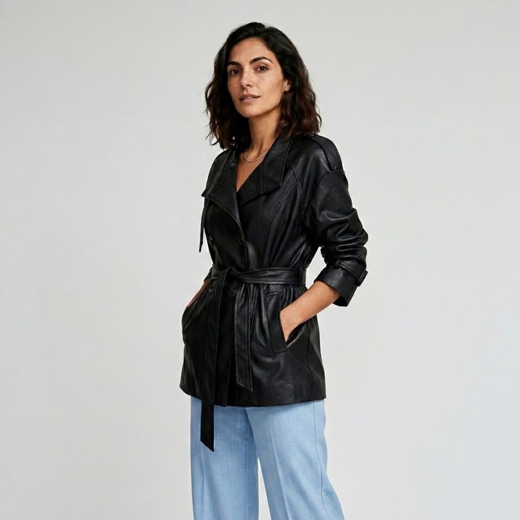 Cappotto strutturato con cintura regolabile