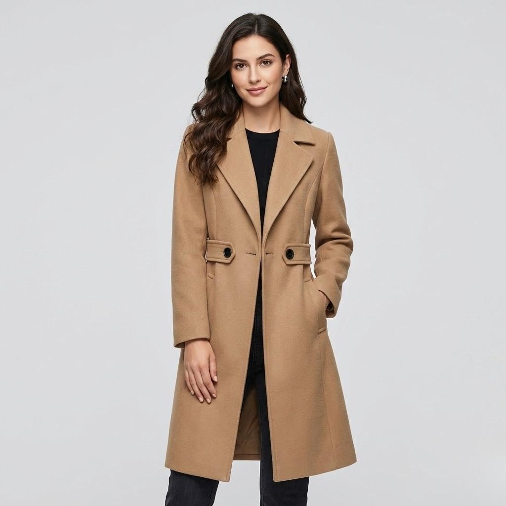 Cappotto strutturato classico in misto lana