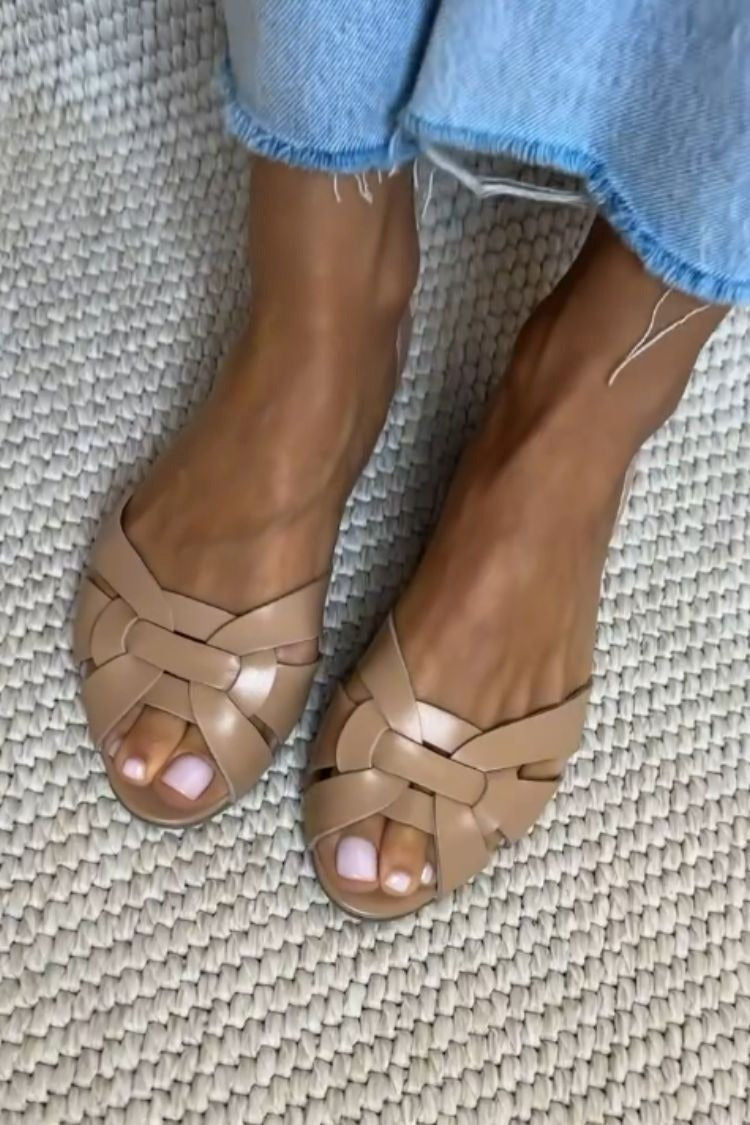 Espadrillas piatte con punta aperta