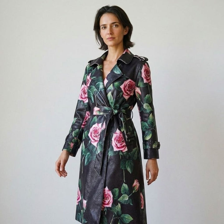 Svetlana | Abito avvolgente con cintura a fiori