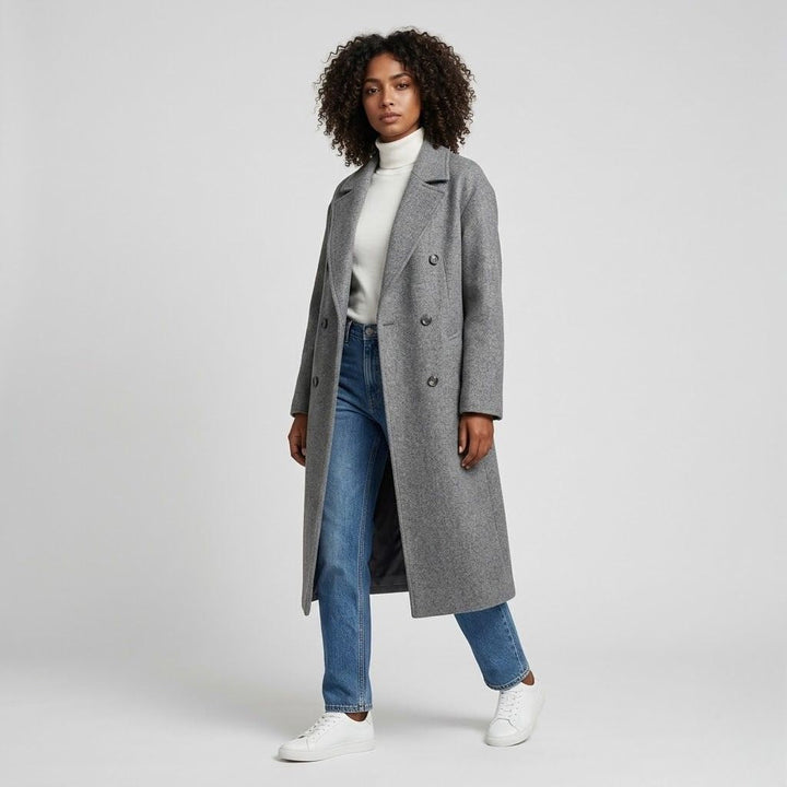 Cappotto lungo ed elegante con revers classici