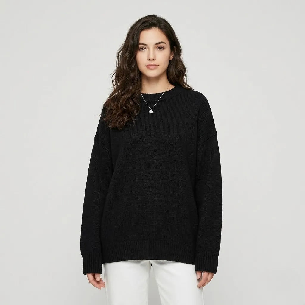 Maglione morbido a maglia con taglio loose dallo stile senza tempo