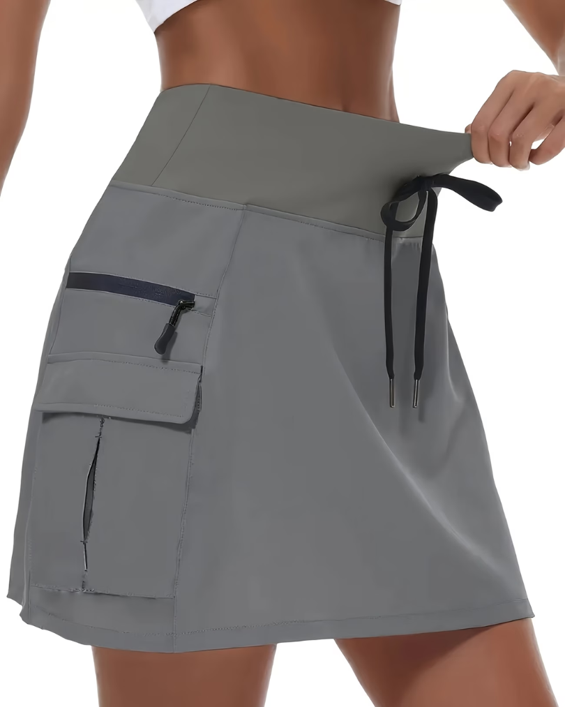 Gonna sportiva comoda con pantaloni shorts