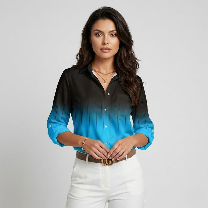 Blusa fluida in misto viscosa con taglio morbido