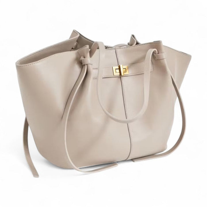 Grande borsa tote con chiusura girevole