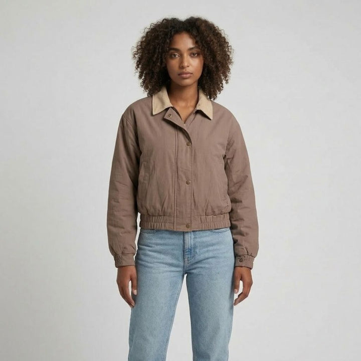 Giacca corta casual con colletto classico