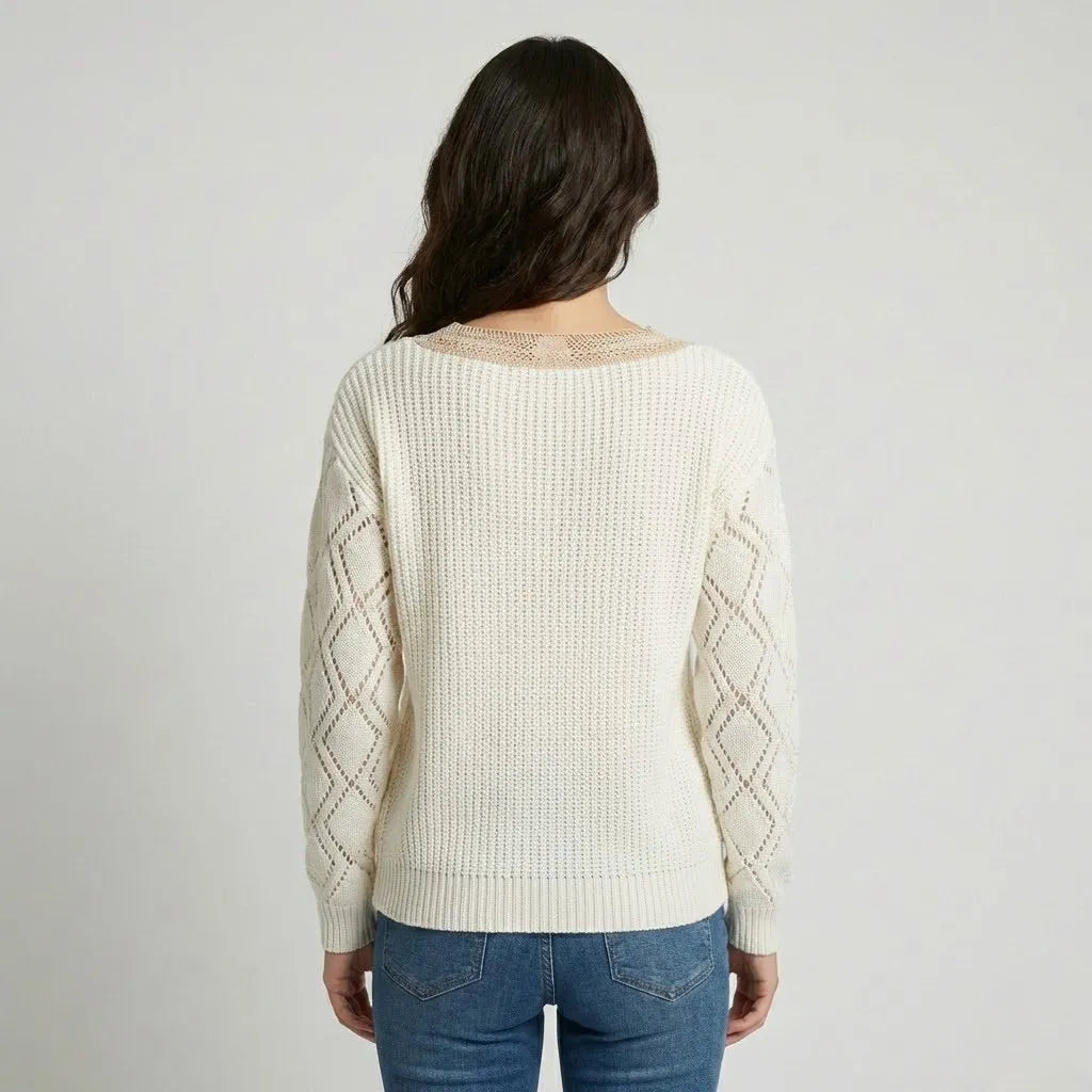 Maglione a V con taglio comodo