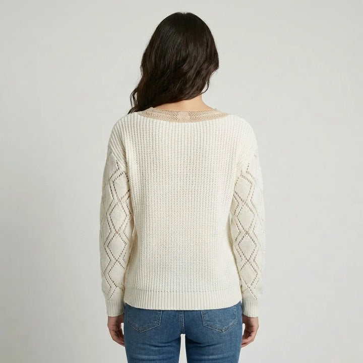 Maglione a V con taglio comodo