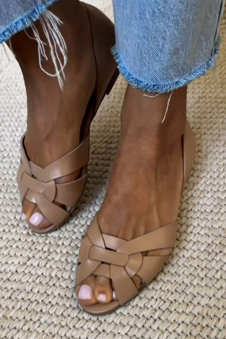 Espadrillas piatte con punta aperta