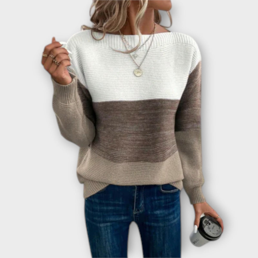 Clara | Maglione patchwork elegante
