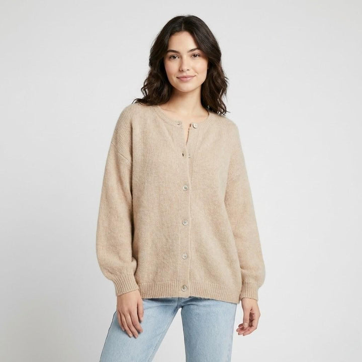 Cardigan oversize morbido in maglia