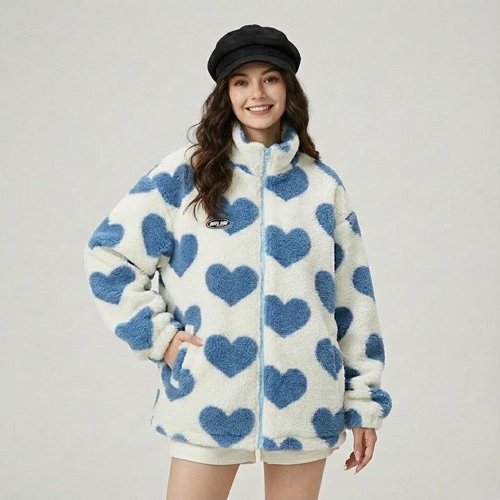 Giacca trapuntata in misto cotone con taglio oversize e doppio lato