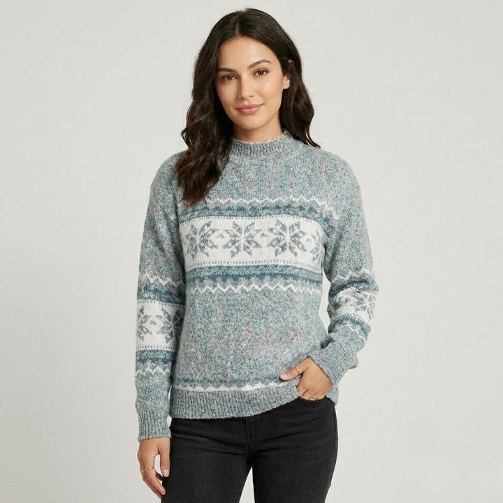 Maglione in misto lana con motivo nordico
