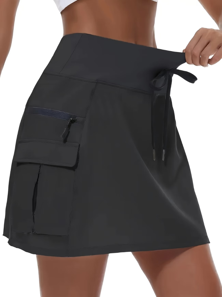 Gonna sportiva comoda con pantaloni shorts