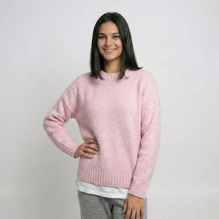 Maglione leggero in misto acrilico e poliestere con taglio oversize
