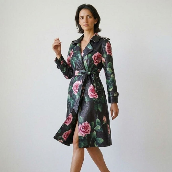 Svetlana | Abito a fiori avvolgente con cintura