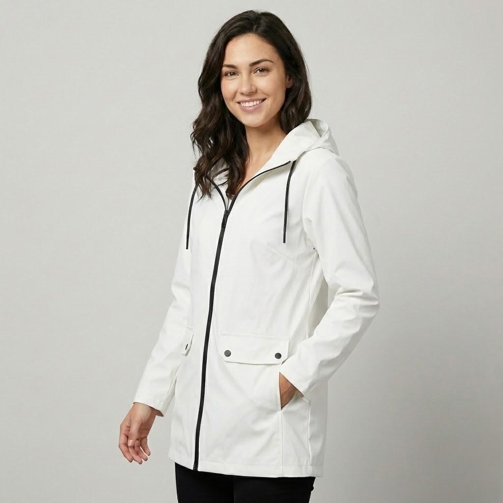 Parka leggera con taglio dritto e cappuccio