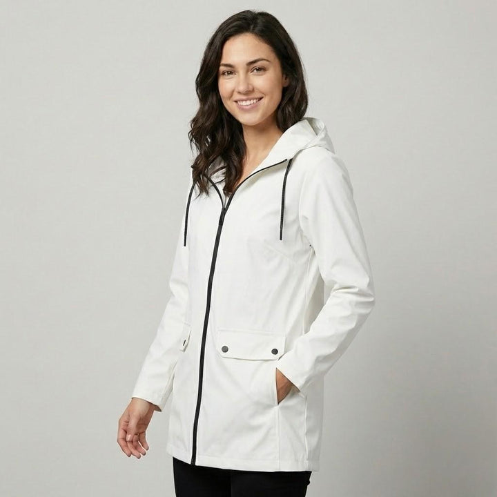 Parka leggera con taglio dritto e cappuccio