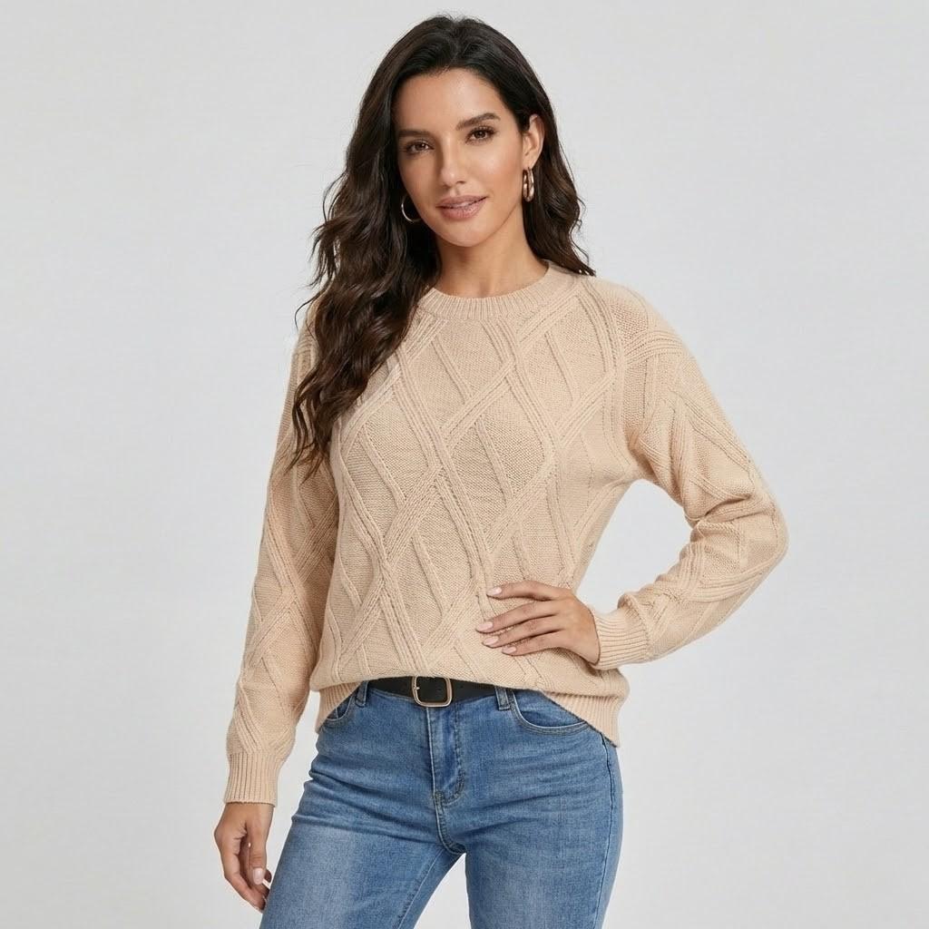 Maglione morbido a maglia oversize in stile senza tempo