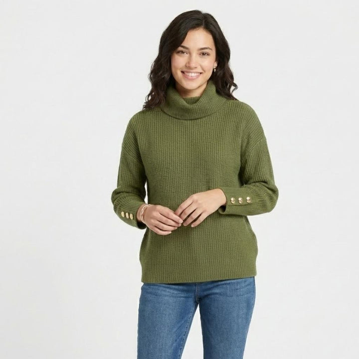 Maglione morbido a maglia con vestibilità ampia e chiusura con bottoni