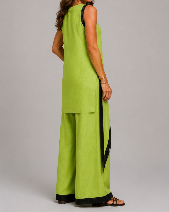 Leonora | Completo elegante con dettagli a contrasto