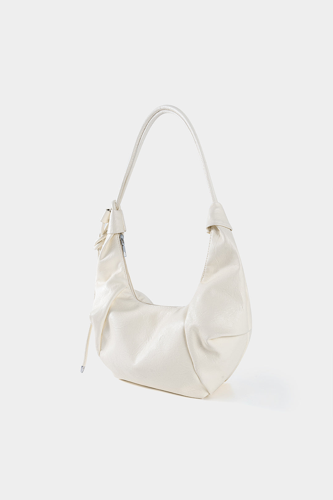 Borsa a tracolla in finta pelle liscia con zip