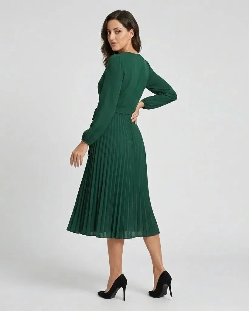 Judita | Abito midi con cintura arricciata