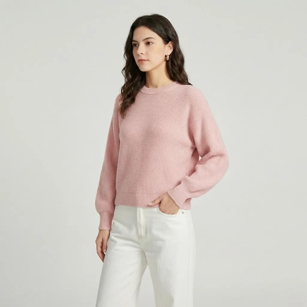 Maglione minimalista morbido in maglia