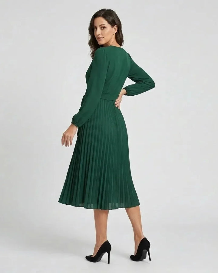 Judita | Abito midi con cintura arricciata