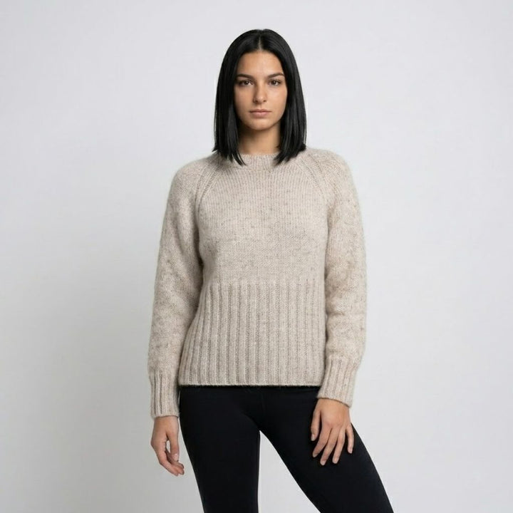 Maglione a maglia testurizzata in misto acrilico e poliestere