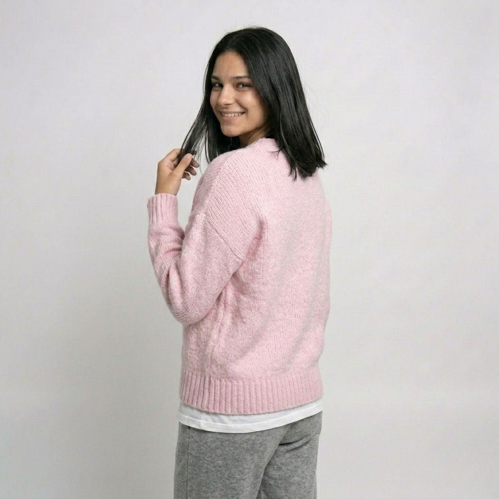 Maglione leggero in misto acrilico e poliestere con taglio oversize