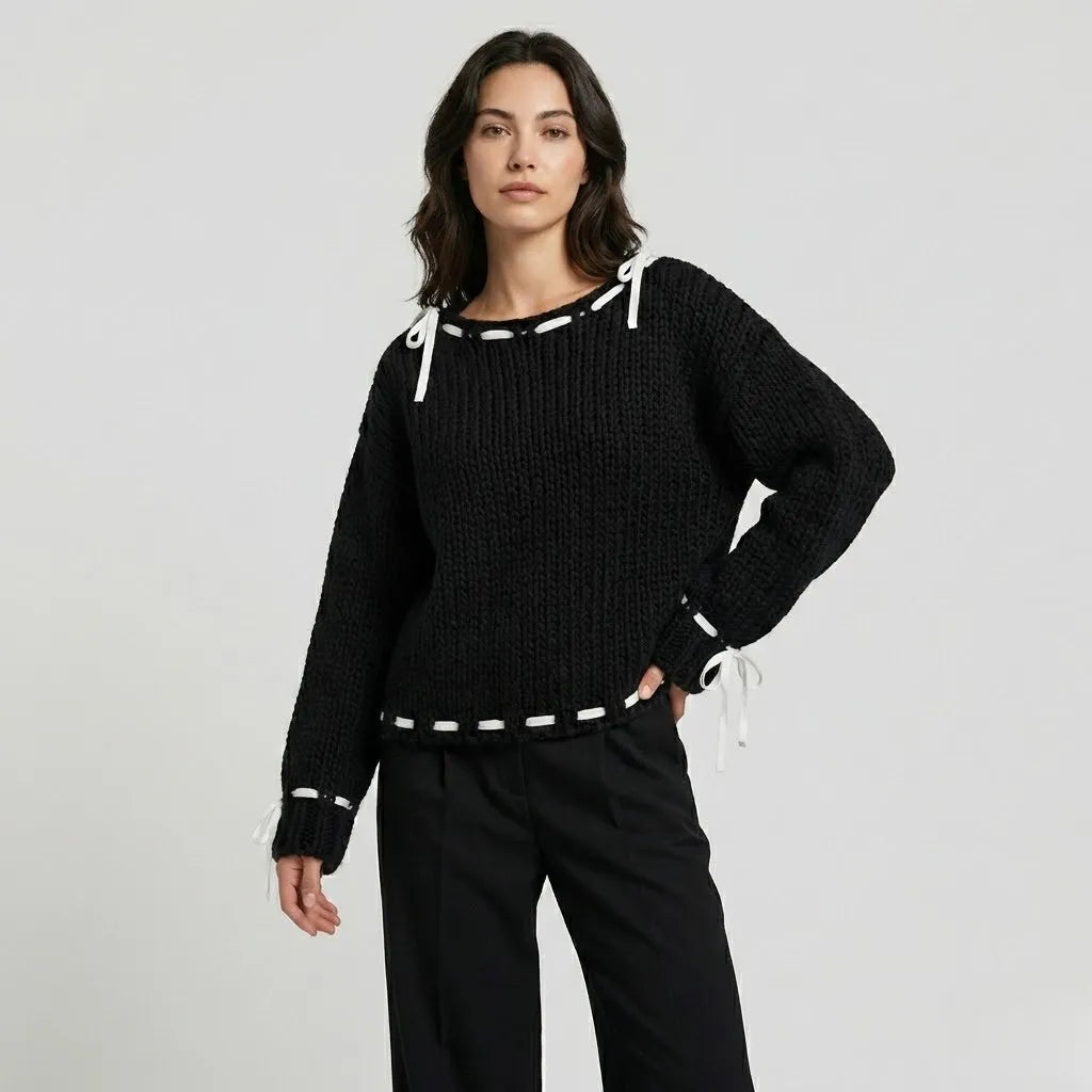 Maglione morbido a maglia di taglio ampio per l&