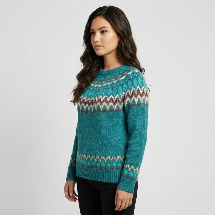 Maglione lavorato a maglia con motivo nordico