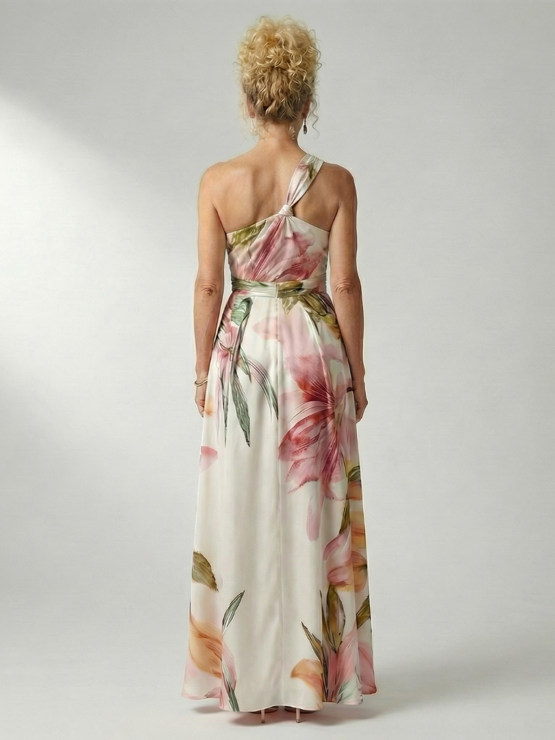 Dagmar | Abito maxi a fiori con scollatura halter