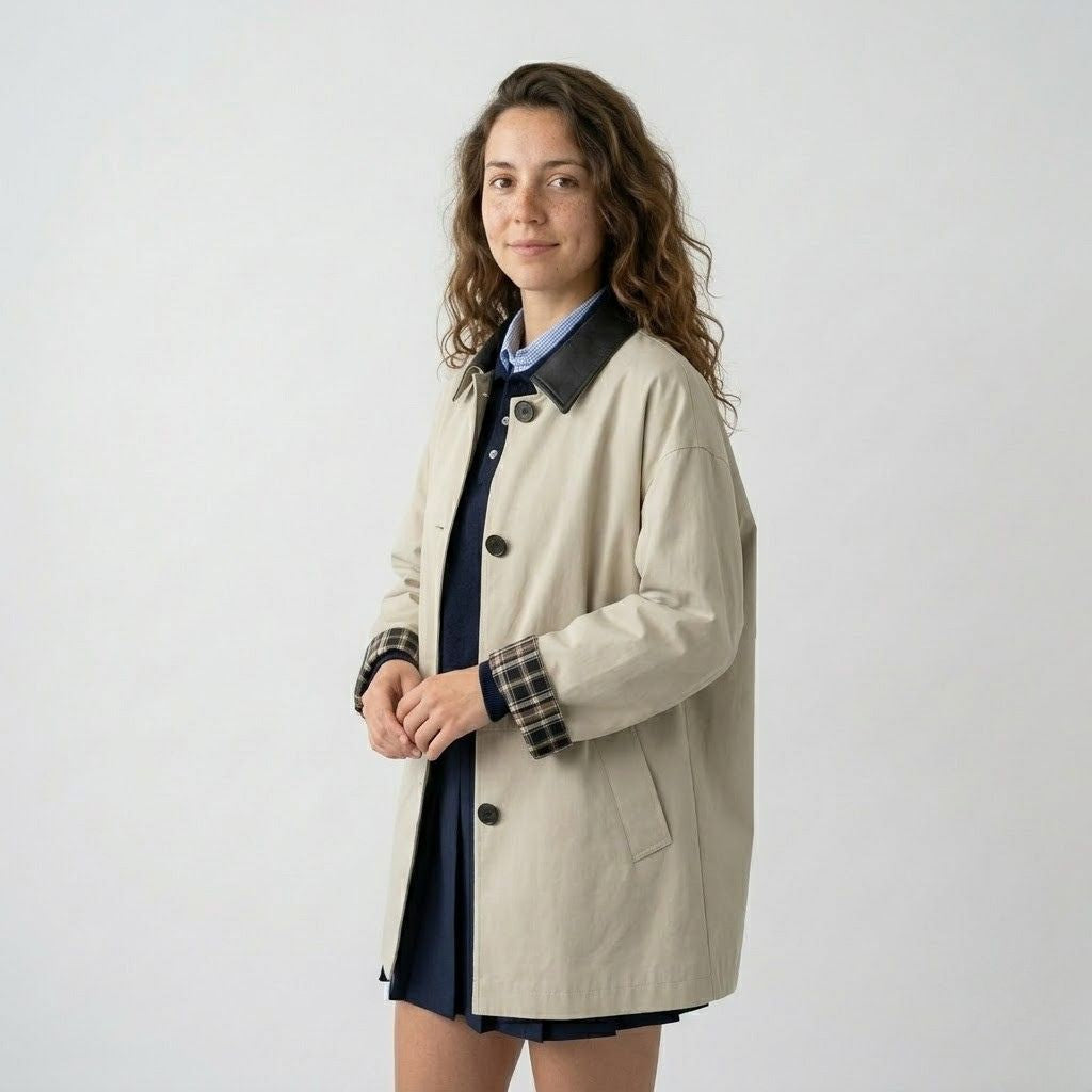 Giacca strutturata con taglio loose e chiusura doppio petto