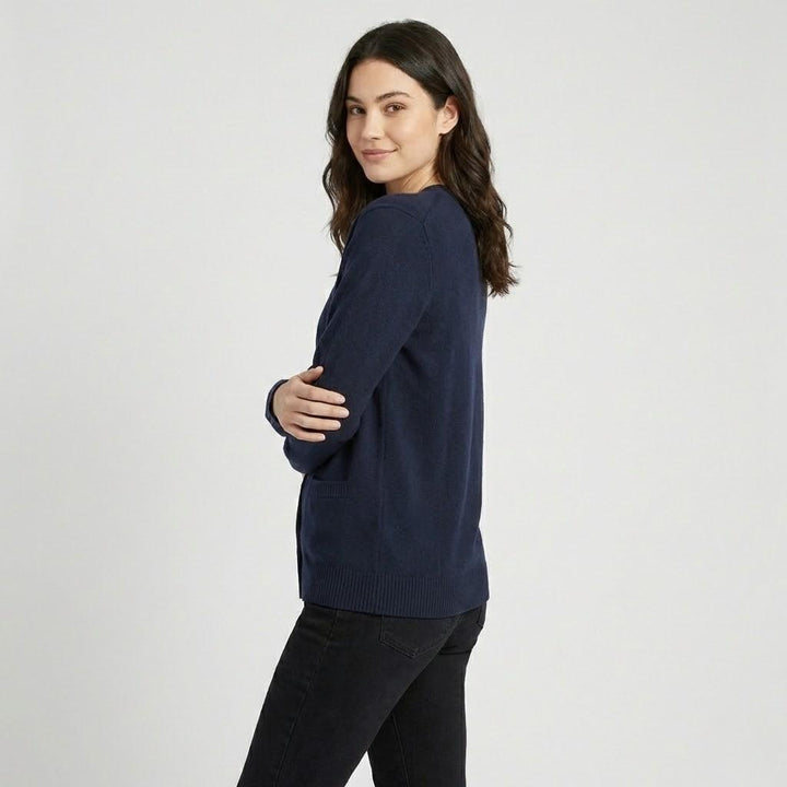 Cardigan lavorato a maglia classico con scollo a V e bottoni