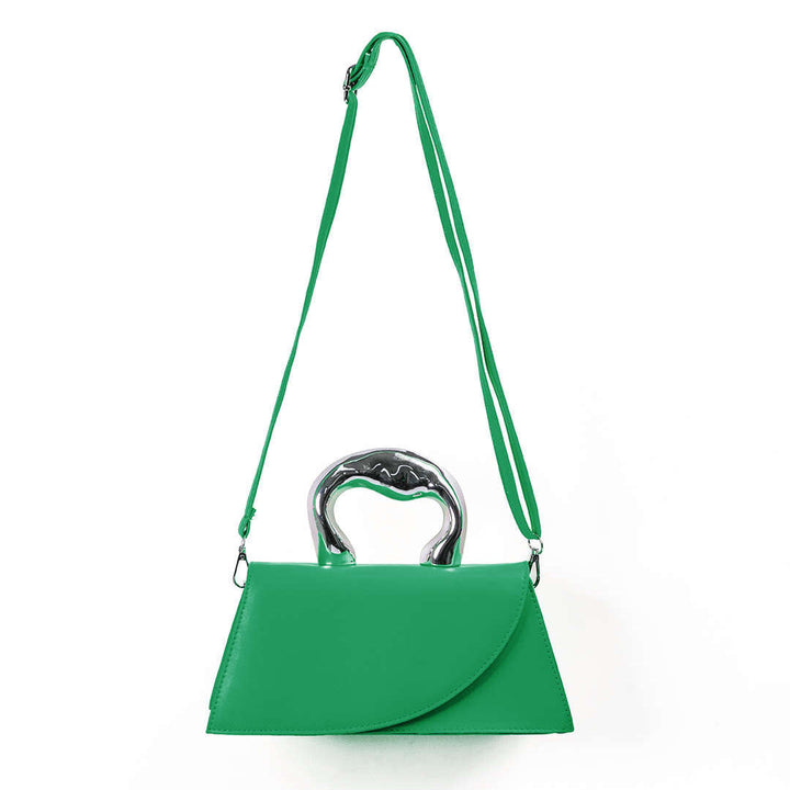 Mini borsa con manico lucido