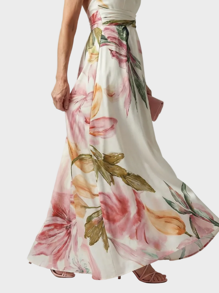 Emilia | Abito maxi a fiori