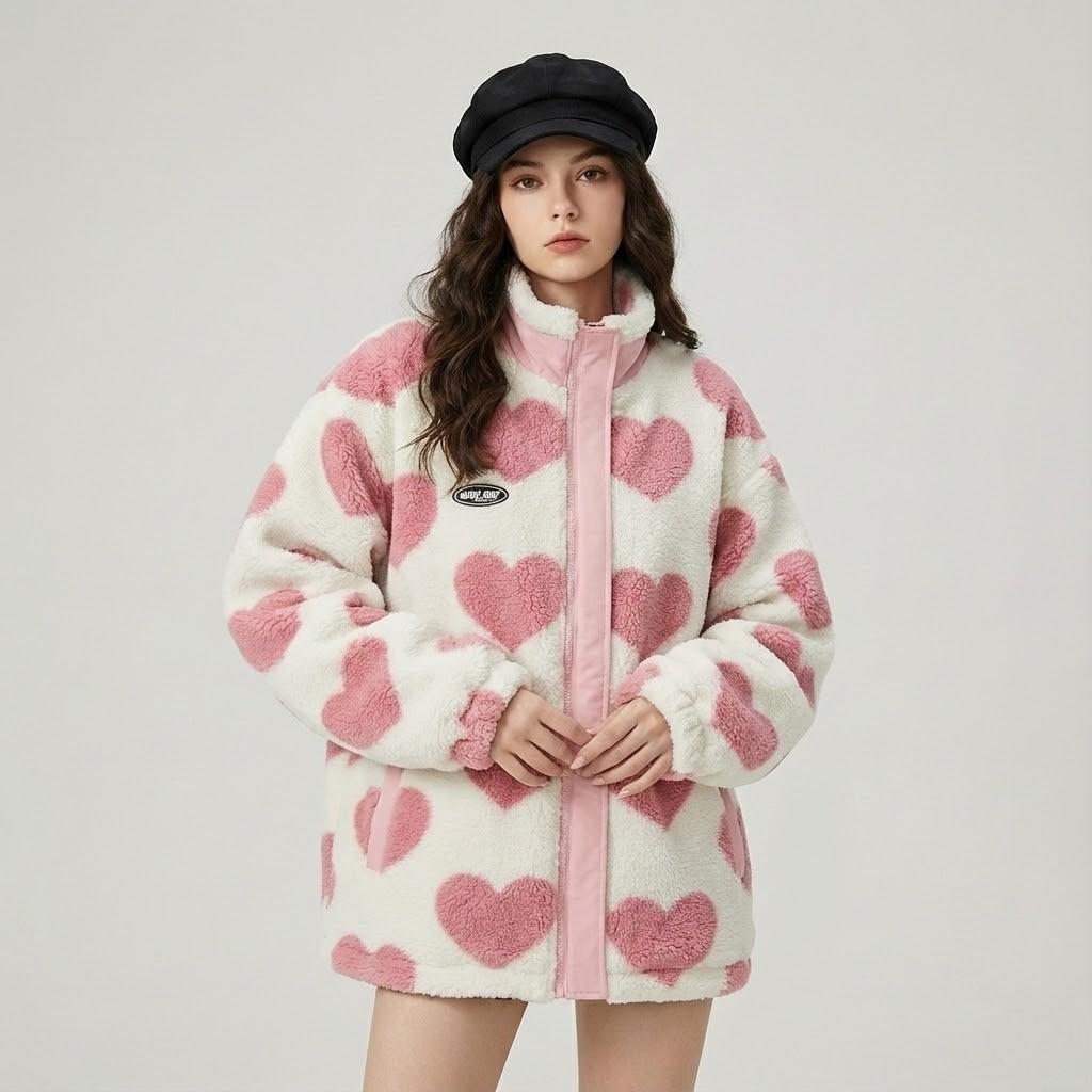 Giacca trapuntata in misto cotone con taglio oversize e doppio lato