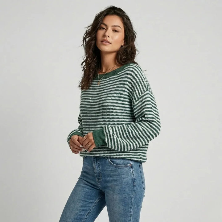 Maglione testurizzato con vestibilità ampia e strisce moderne