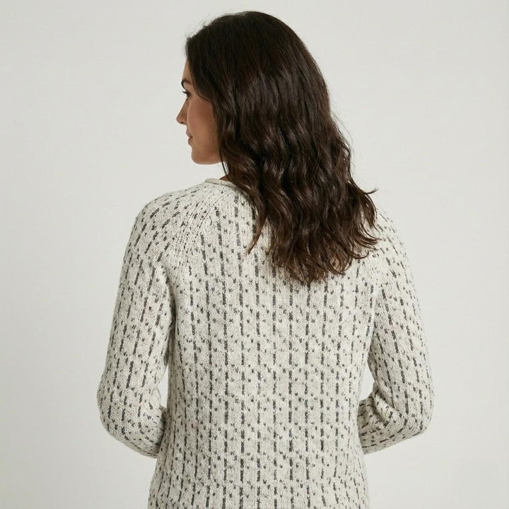 Maglione lavorato a maglia in misto lana e viscosa grigia